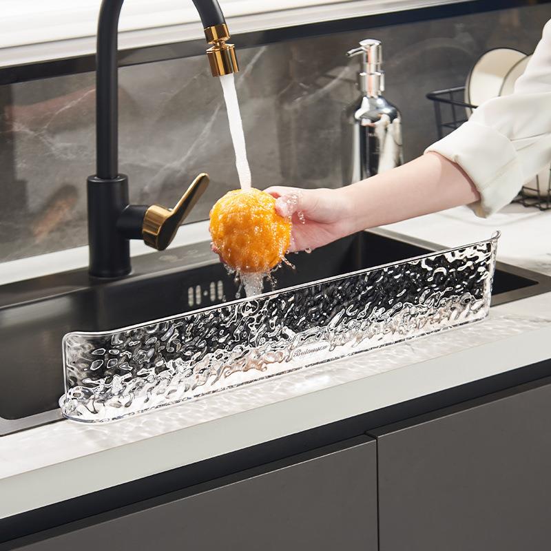 波纹水房挡溅水板厨防板洗ODL洗手台防溅水碗水挡板台面挡水条