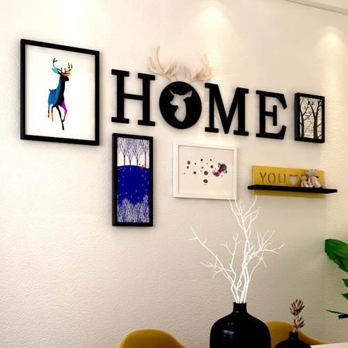 【4仙】北欧鹿头创装饰意相框墙玄壁关厅画框餐组合客厅沙发个性