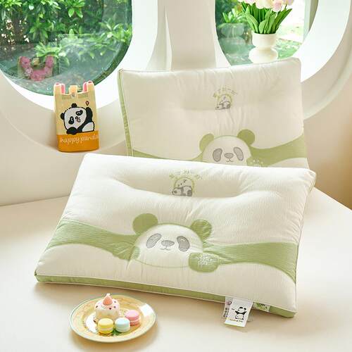 新RYZY2282品透气本护颈低枕头枕趴芯熊猫护趴颈枕提花趴熊猫趴竹