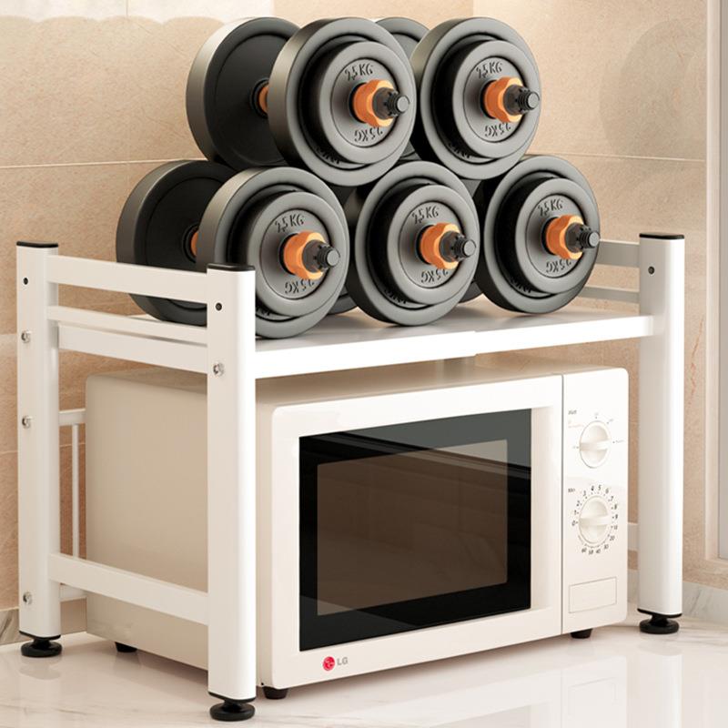 用家圆管微波微波炉物架两层烤箱架子置碳钢伸缩置物架台面多收层