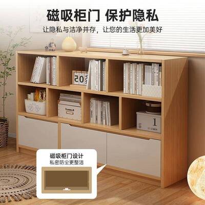 书架靠墙边一体储物柜柜书落地置物架客厅墙LQN边小柜窄柜卧室床