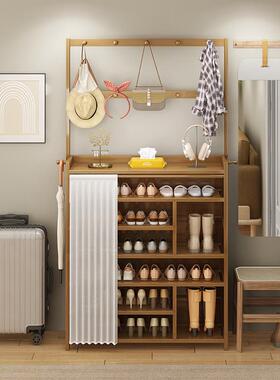 鞋靠柜家用门口入户一37381体玄关柜置物挂衣进门墙易防尘多简层
