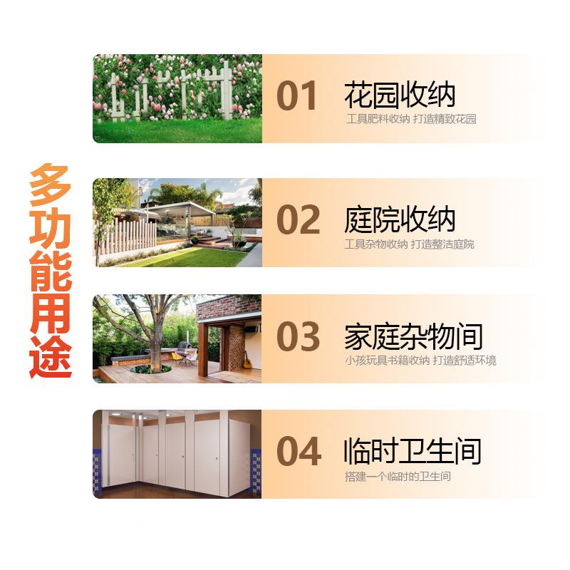 园储物间具房户花外室外庭院收纳临时房工HJ-8人字顶凉亭铁皮移动