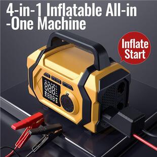 车充气14208泵汽车轮胎载电动打启气泵搭宝电应急动电源一体机双