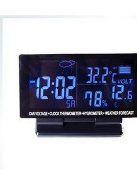 C60车载温计度计电子时湿钟电压电子表度计具有E天气预报921功能