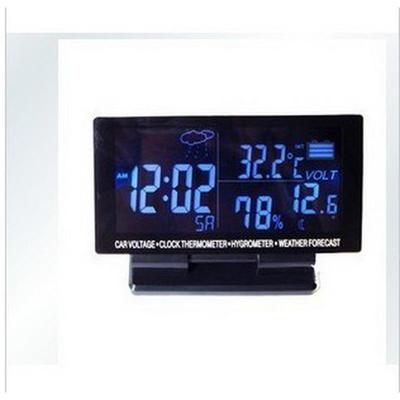 C60车载温计度计电子时湿钟电压电子表度计具有E天气预报921功能