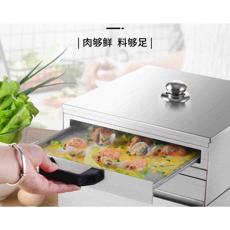 cf211特缤蒸肠粉机小型肠家用电热早餐肠粉蒸机炉304不钢抽屉式锈