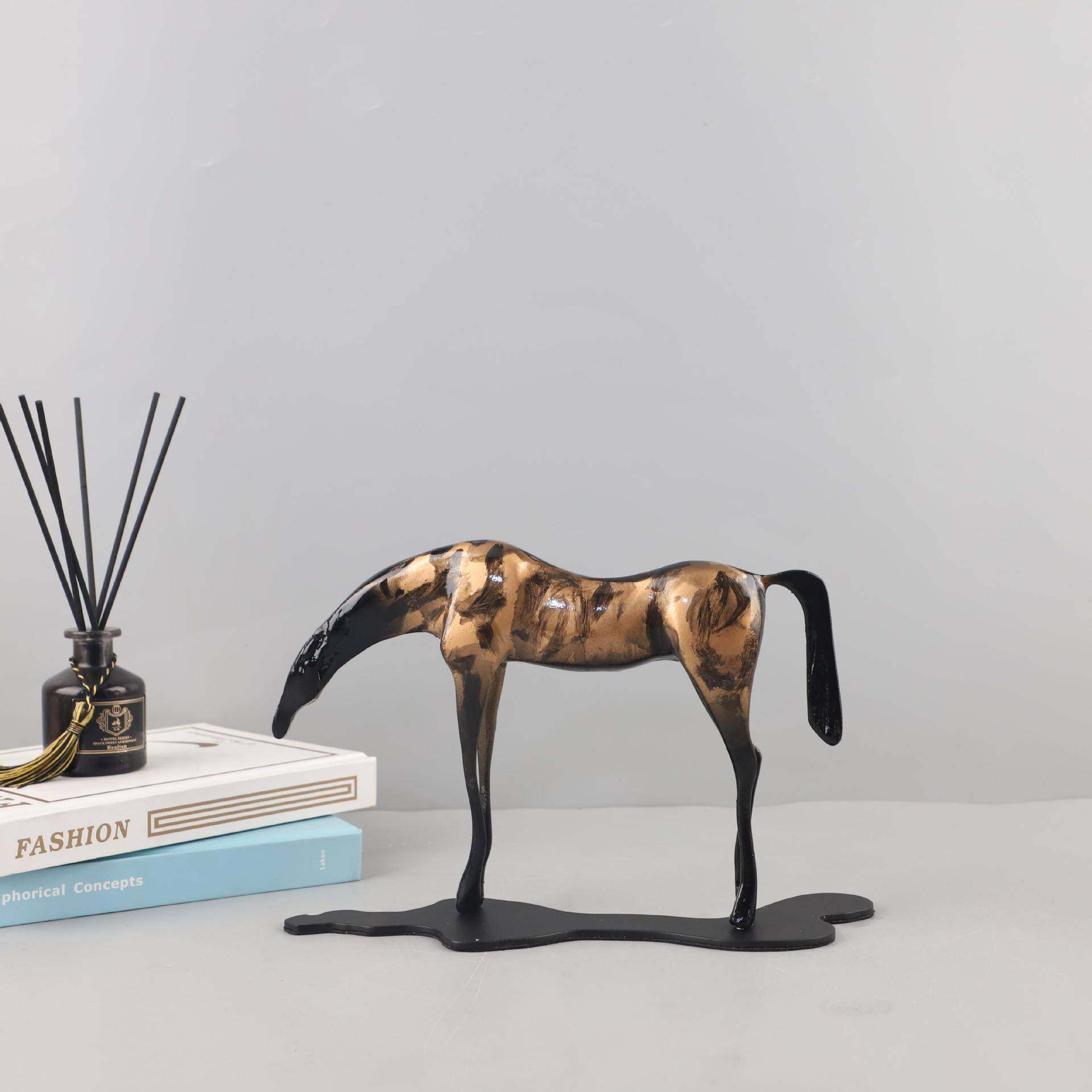 现代简约抽象几何金属千里马动物雕塑摆件玄关别墅民宿家居装饰品,鲜花速递/花卉仿真/绿植园艺,割草机/草坪机,淘宝优惠券,粉丝福利购,淘宝优惠卷