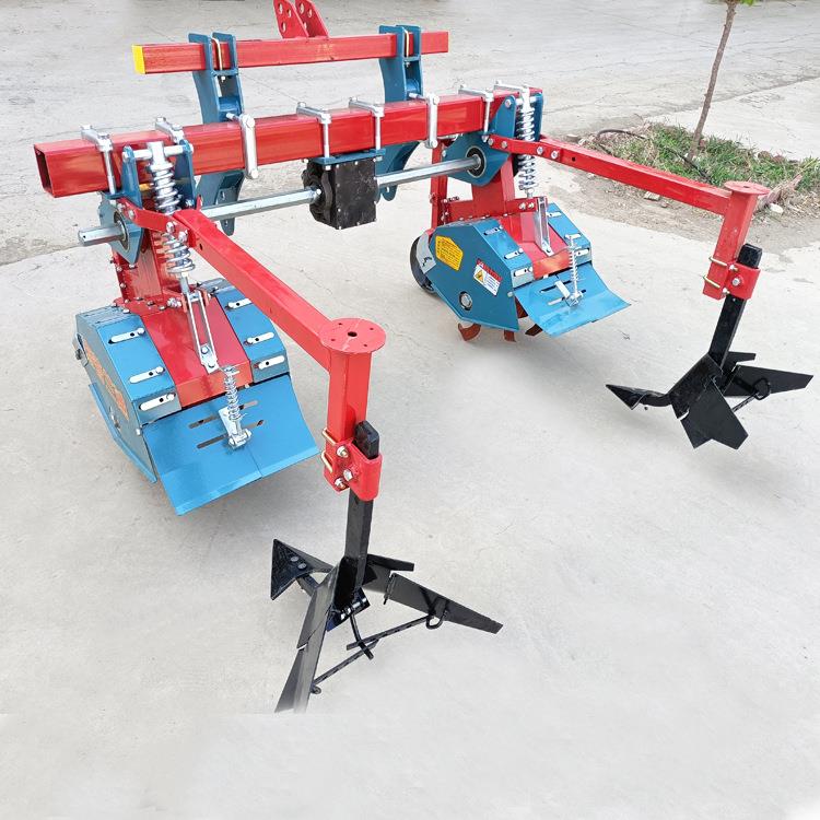 拖拉机后置中耕除草机3行施肥除草机玉米田花生地农用除草圆盘覆