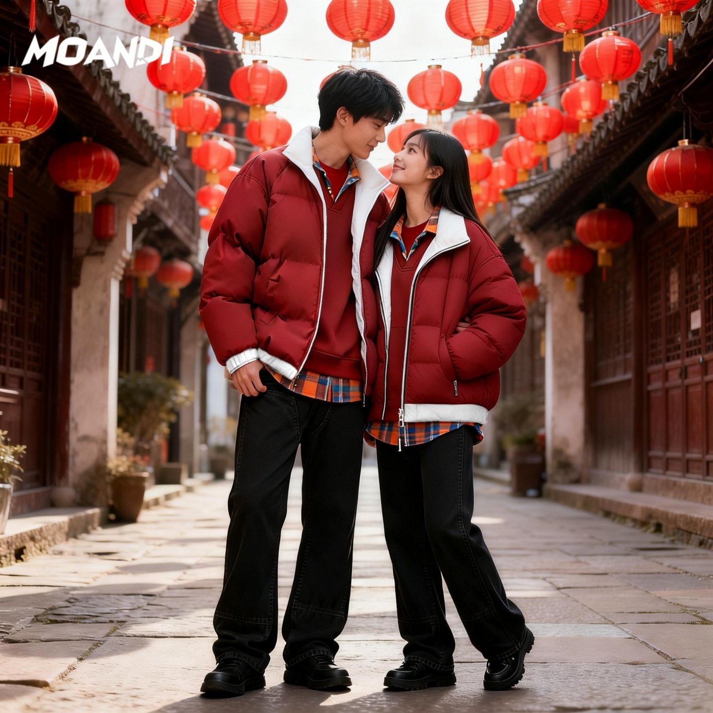 摩安迪新年战袍礼物情侣套装红色三件套装本命年衣服棉衣卫衣裤子,男装,时尚套装,淘宝优惠券,粉丝福利购,淘宝优惠卷