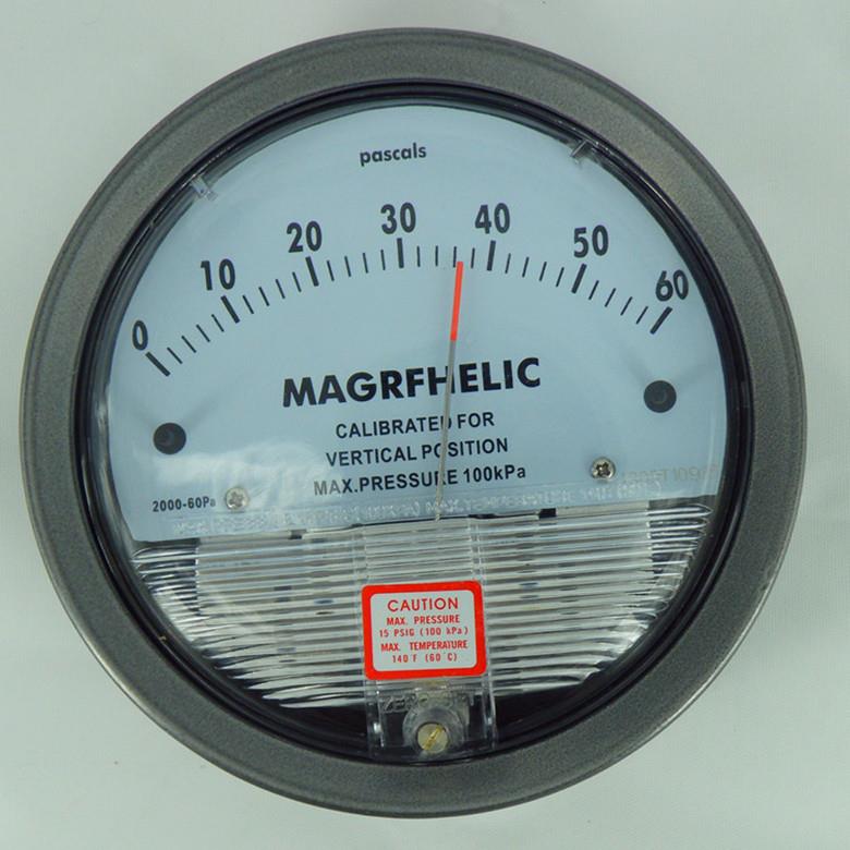 0品质恩0-6pa生物安装压差表微差压表圆形指针微压2000-500差天表