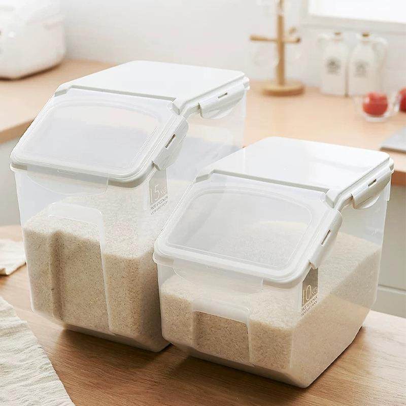 日式厨房家用米桶10kg塑料储米箱0密封米缸2虫防UDE防潮加厚斤面
