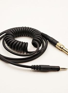 适用三于铁角ATH6-M50XM40XM0XMZBU70X头戴式耳机线弹簧线3米