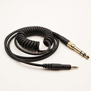 适用三于铁角ATH6-M50XM40XM0XMZBU70X头戴式耳机线弹簧线3米