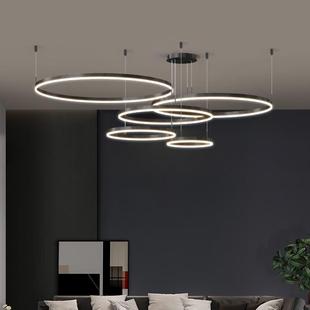 客厅吊极灯XL D0250现代简约2大气卧室简圆环大厅灯奢具203年新款