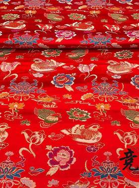 150门幅鸳布小鸯戏水织d锦缎花布绸缎服装面料中国风CFH装饰提花