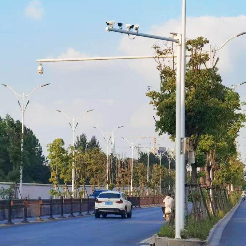 室外控立杆道路小摄像头监控支架立柱热镀锌监枪机区球机296监控