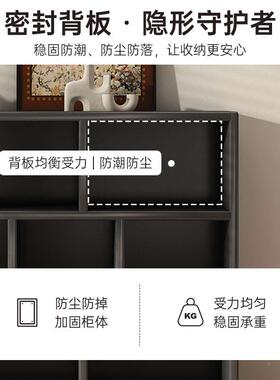 黑书架落组地置物架家矮书柜客厅格子柜用收纳出OIT租屋合储色物