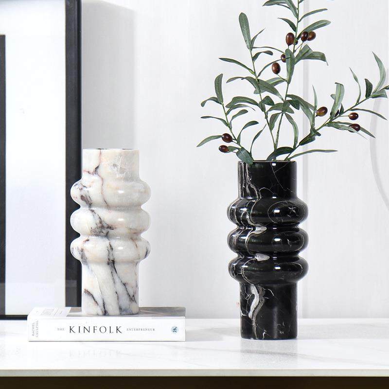 现代轻奢创意柜大理石头花器花HP047瓶餐桌边柜摆件板间样床装饰,家居饰品,花瓶,淘宝优惠券,粉丝福利购,淘宝优惠卷