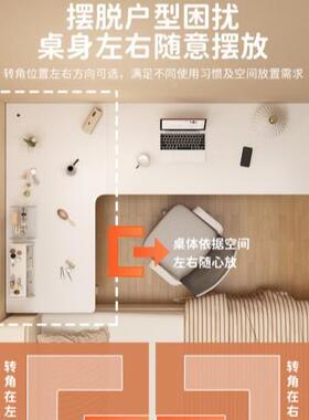 转DNZ01762角用桌电脑台式简约家卧室书书架一体桌简易学生学习写