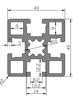 工业铝型材厂家现货440HD国标铝合金型材00GJG63银-6T5白氧化