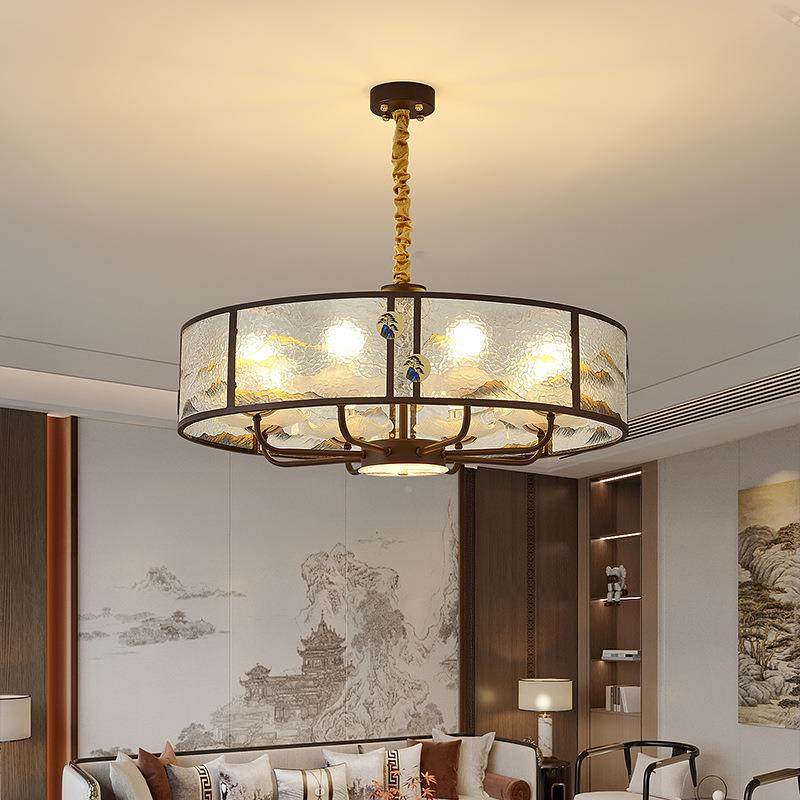 新中式眼吊灯护琅珐彩灯具客厅吊灯创中国风意禅意新中式餐厅卧室,家装灯饰光源,智能吊灯,淘宝优惠券,粉丝福利购,淘宝优惠卷
