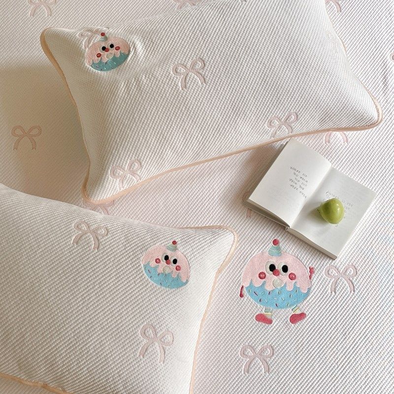 梨梦 甜甜圈 可爱冰丝凉席三件套凉感豆豆夏季席子床笠款双人床上,床上用品,冰丝席,淘宝优惠券,粉丝福利购,淘宝优惠卷