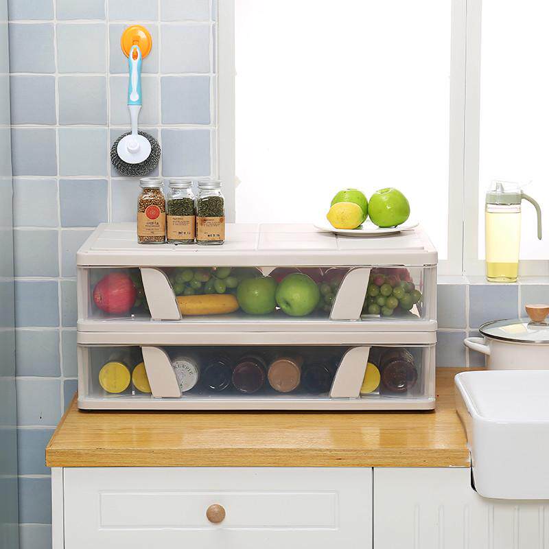 扁平床底收纳箱塑料抽屉式床下棉被带储物箱整理衣物子衣柜滑轮箱