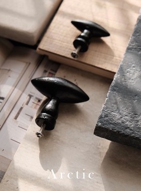 Atelier Arctic  复古黑色柜门拉手极简抽屉衣柜把手vincent拉手