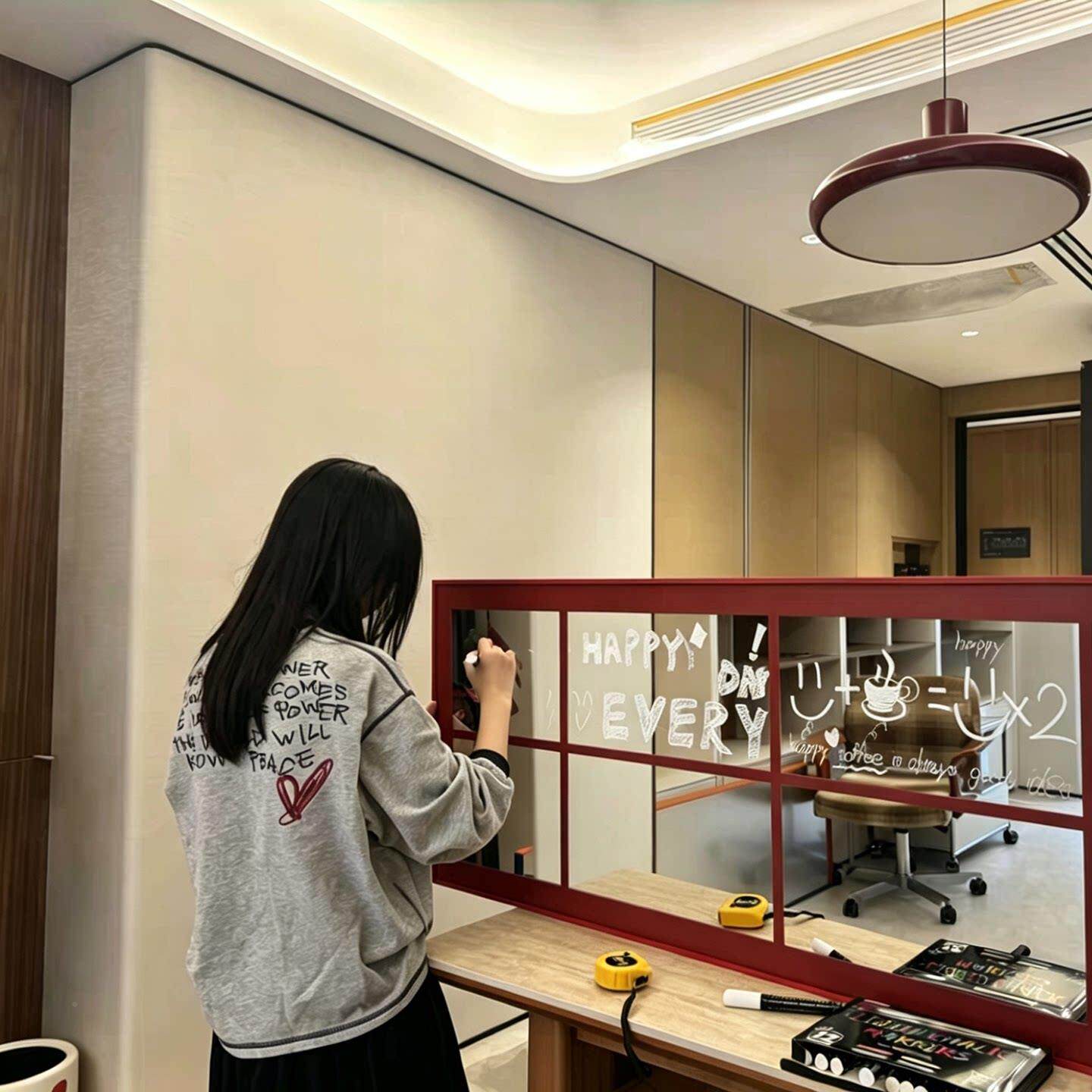 GWJ画磁吸片餐厅客厅墙面装饰画豪斯不锈钢镜子创意可涂鸦diy照包