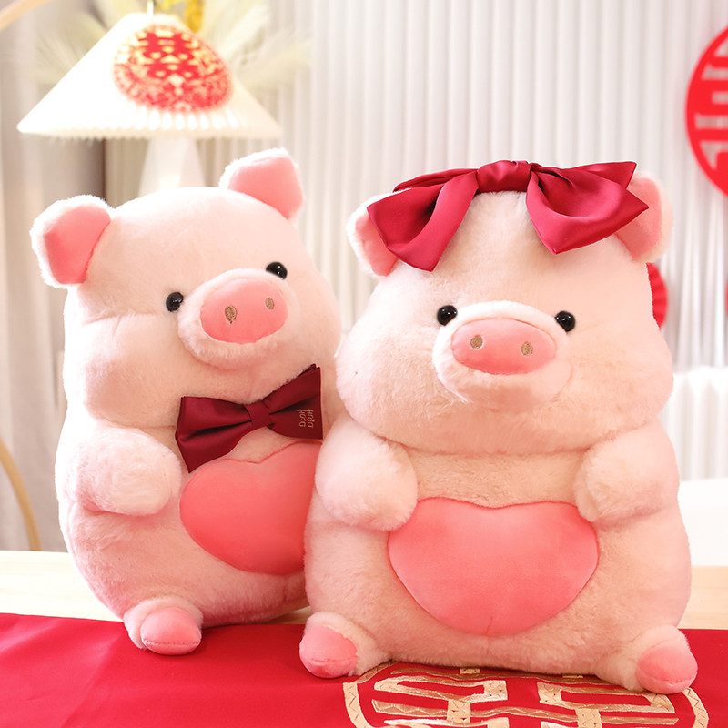 情侣猪压床娃娃一对结婚公仔床上布置婚房抱枕高档喜娃新婚礼物萌,玩具/童车/益智/积木/模型,毛绒/玩偶/公仔/布艺类玩具,淘宝优惠券,粉丝福利购,淘宝优惠卷