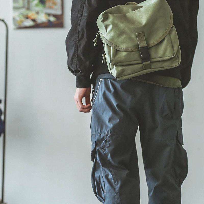 嘿马七作日系复古美式纯色男士斜跨工装包潮牌拎包多口袋帆布包女,箱包皮具/热销女包/男包,男士包袋,淘宝优惠券,粉丝福利购,淘宝优惠卷