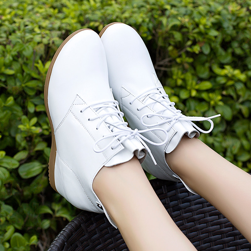 2020秋冬新款平底女鞋内增高休闲真皮高筒鞋棉鞋系带大尺码软底皮,女鞋,高帮鞋,淘宝优惠券,粉丝福利购,淘宝优惠卷