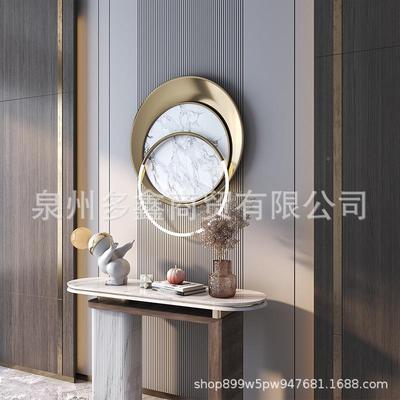 轻奢金属灯艺壁挂墙面装饰品客厅沙床发背景墙挂004件头铁带创意