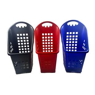 高背板手物推篮手提买物菜塑料购物篮超子市购车带轮购XTW筐提升