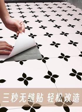 浴室卫翻生粘间防面水地贴新改造自地面防滑厕JTV所专用地板贴墙