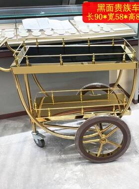 级酒店不锈星钢钛金酒移车蛋糕车E-92K水TV动服务车手推车会所茶