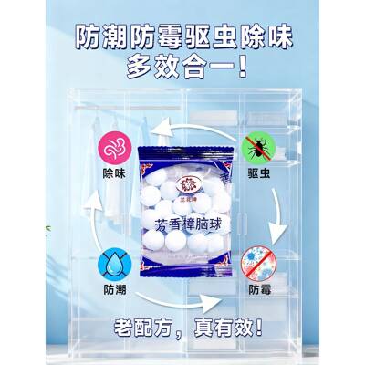 樟脑衣防除潮防霉味驱虫家用除臭球收743纳柜箱防虫衣服味樟脑去