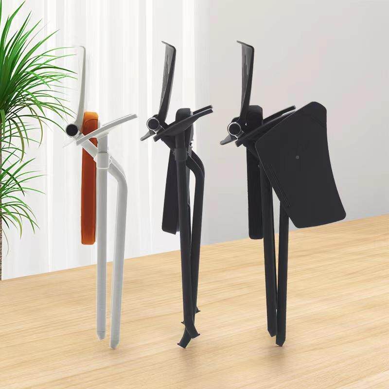 桌椅一体培训带写A866字金属网椅板单人椅桌板椅子椅折叠电脑椅办