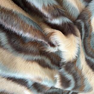 供应滚束毛提面花服装仿草针织提提皮花面料长毛绒花VYH仿毛坯料
