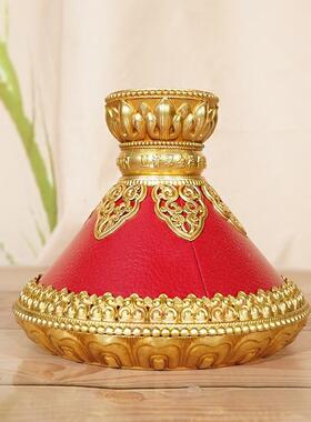 红金转皮金轮手摇LEX亚青六字真转金筒底座大言号小号色