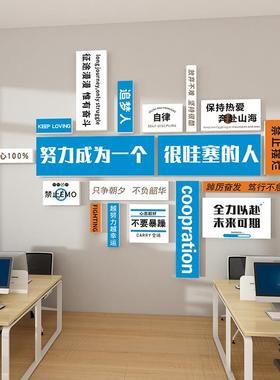 企业文13110—1化墙贴办公室氛布置面级感公司装饰励志标语围背高
