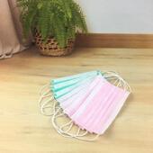 家美771方一次性三层无纺防尘烟防防汽车布尾气透气口罩厂直供