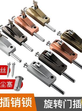 ?框锈钢金玻璃门锁旋转门铝70473合门地带插木门不地锁有框玻璃门