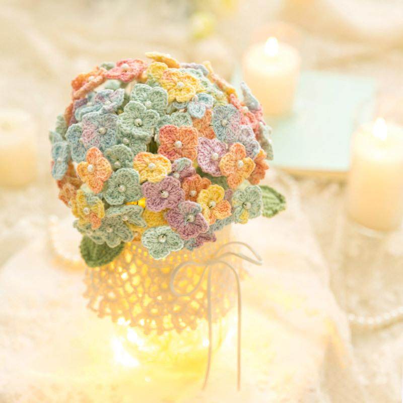 苏姐家绣花灯制作礼物diy钩针HXI锦编织钩花团向日葵毛苏线材料包