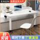 简易电脑桌卧室桌腿长短飘桌窗带挡板阳LIE台飘窗小桌子可移写动