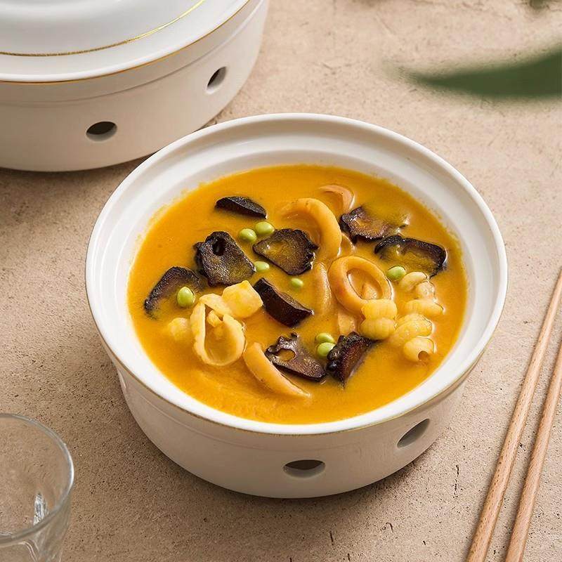 蜡烛酒锅店底部热明炉干酒精瓷炉子家用陶瓷餐具LBT保温菜加盘鱼