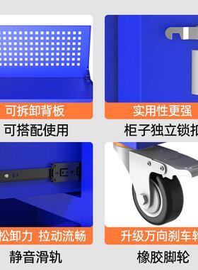 厂家直供屉式铁皮具车零抽推件车间重型物工料蓝色小无收纳储物工