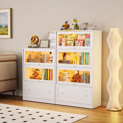 钢制书YJK柜带门童书约柜客厅落地物柜简防尘收纳柜子储铁儿艺置