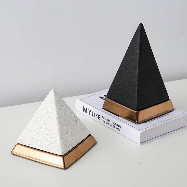 现代简设KCC约金字摆件客厅玄关视柜摆电样塔板间创意装饰品